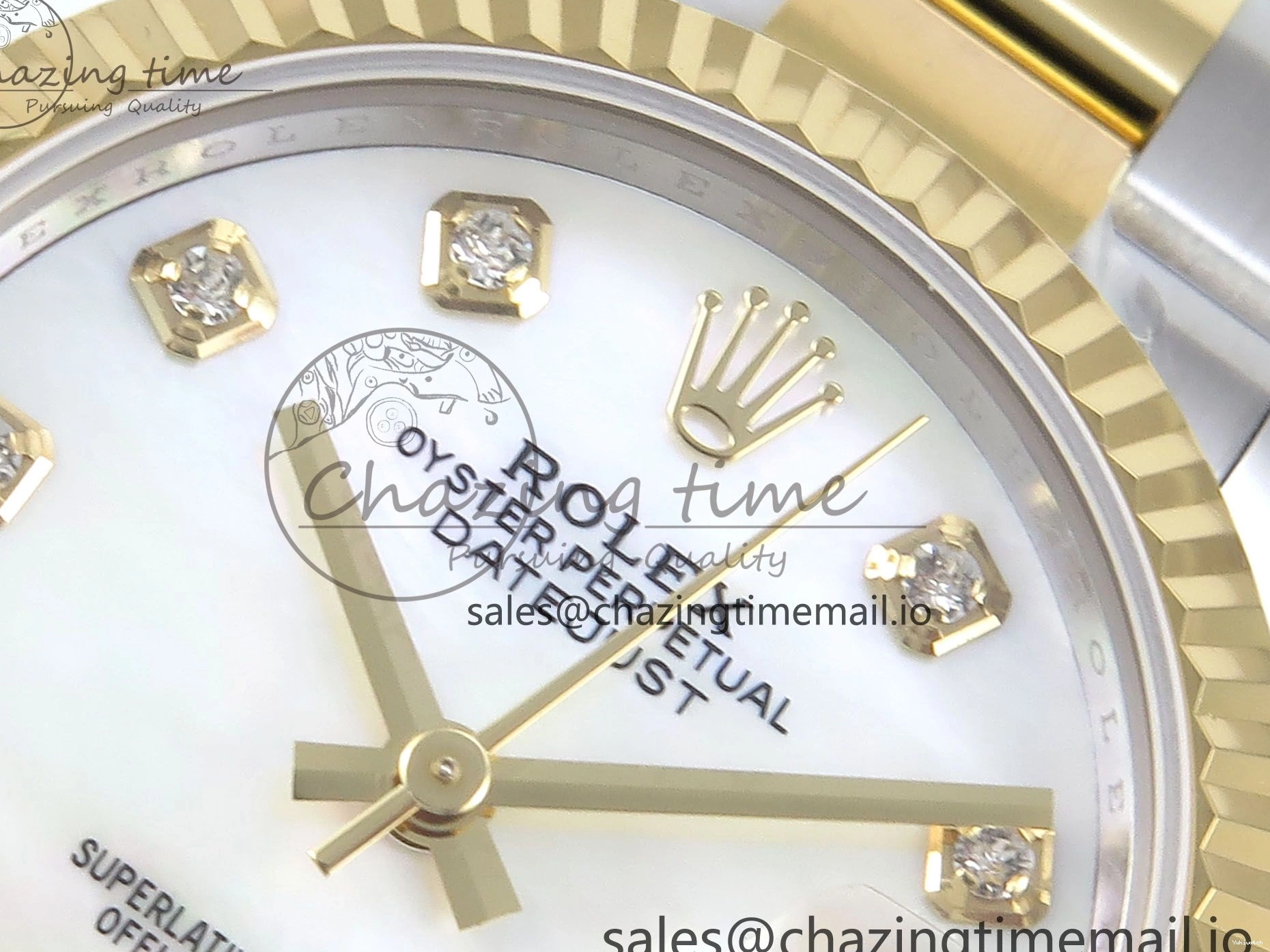 White ARF SS 904L MOP YG Best DateJust 1:1 Oyster ETA Steel 278273 Edition Bracelet 31 2688 on Dial 0110